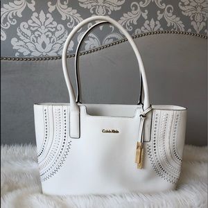 Calvin Klein White Tote Bag